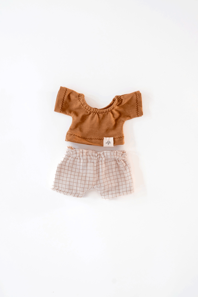 Puppenkleider Set Shorts Shirt